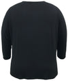 V-Neck Twist Front 3/4 Sleeve Top