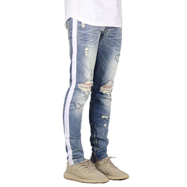 side stripe jeans men