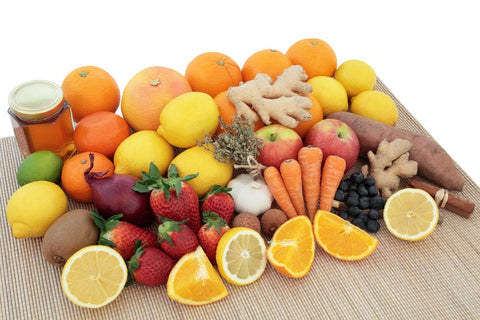 Corona Gesundheits-Lebensmittel-Auswahl_Erkältung_und_Grippe_Heilmittel_mit_Lebensmittel_mit_einem_hohen_Anteil_an_Antioxidantien-compr