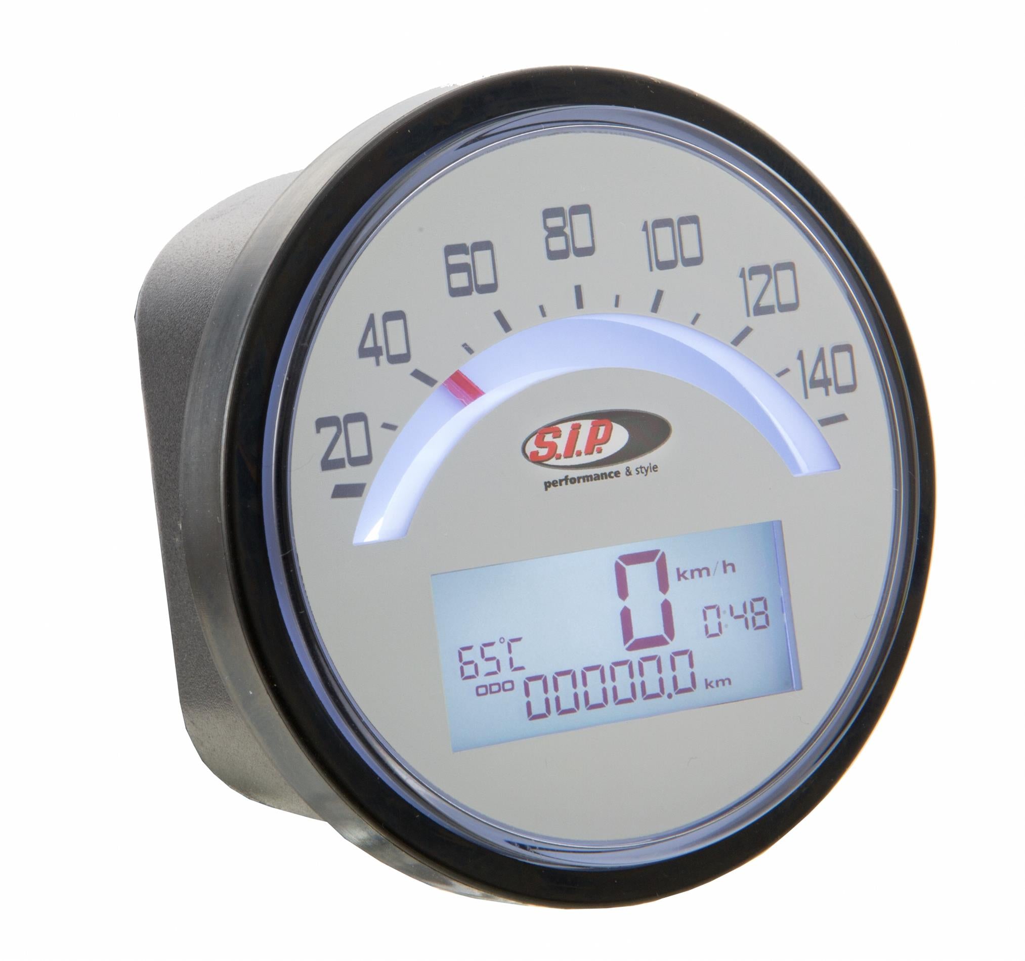 SIP Digital Speedo / Rev Counter in White - Lambretta LI TV Series 1 2