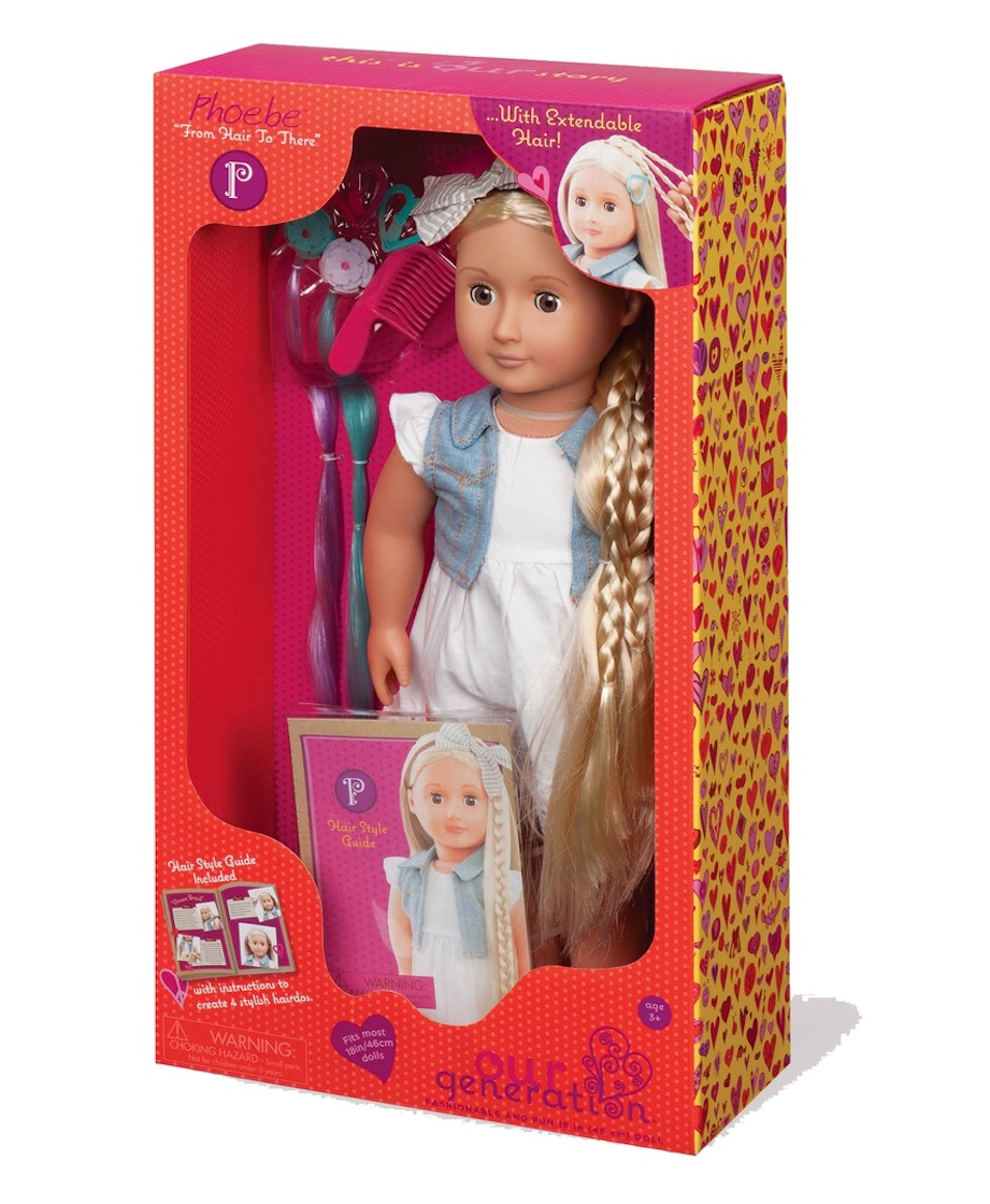 our generation phoebe hairgrow doll