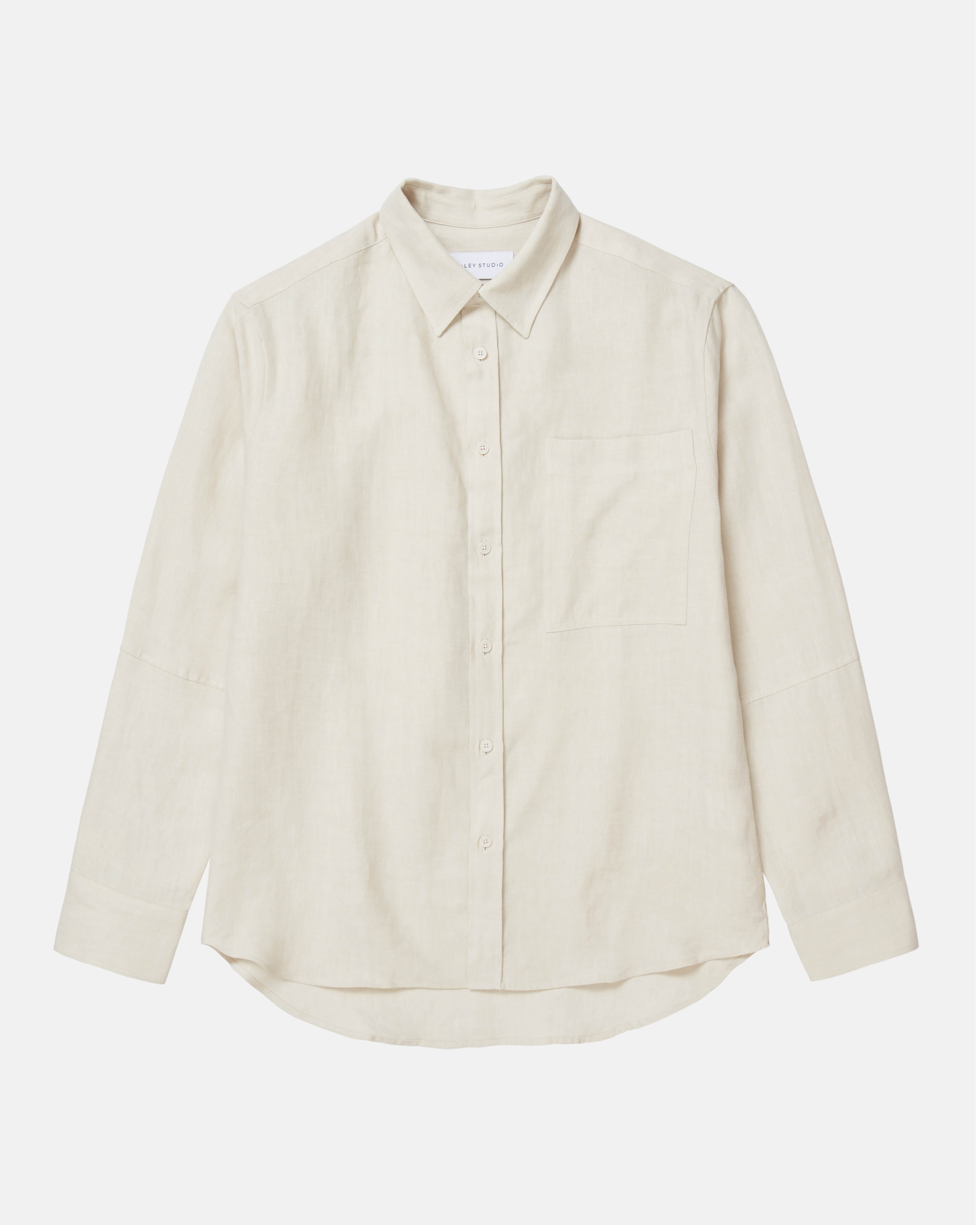 Organic Linen Long Line Shirt