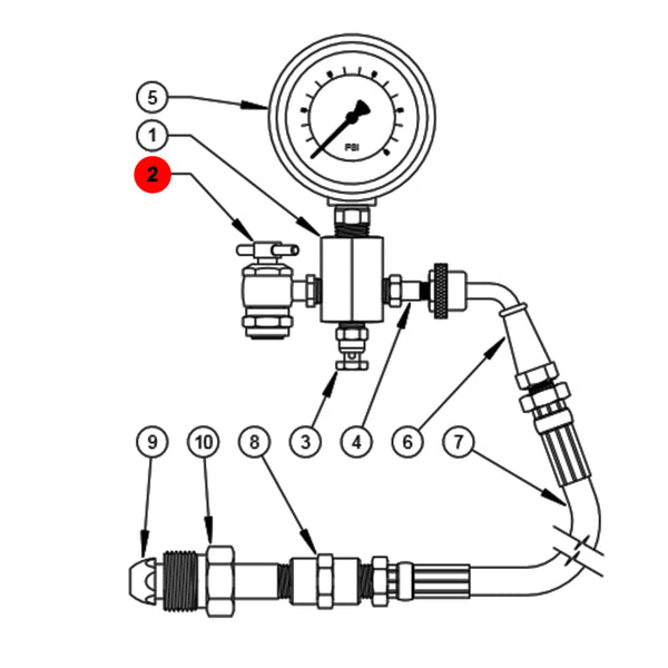 Accumulator Charging Kit Air Chuck Diagram