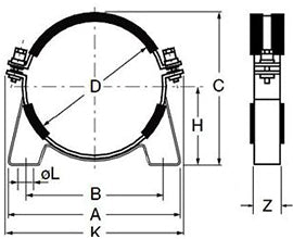 Accumulator Clamps - Double Bolt