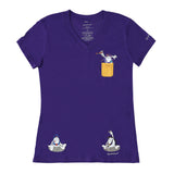 Playera Mujer Huevos Poetas - Morada