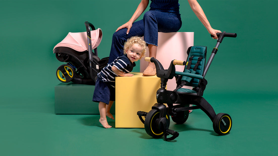 car seat transforms into a stroller in seconds