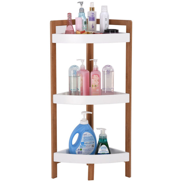 corner bathroom shelf tower