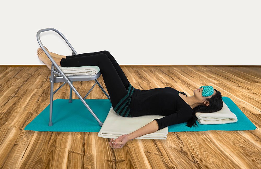 Savasana Pose with Yoga Chair