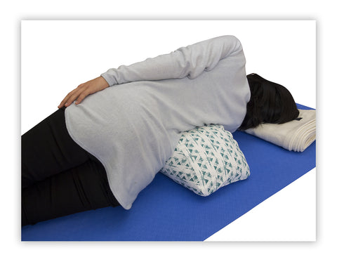 The wave bolster is also wonderful for the side lying stretch.