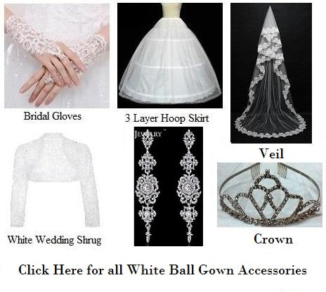White Wedding Gown Accessories