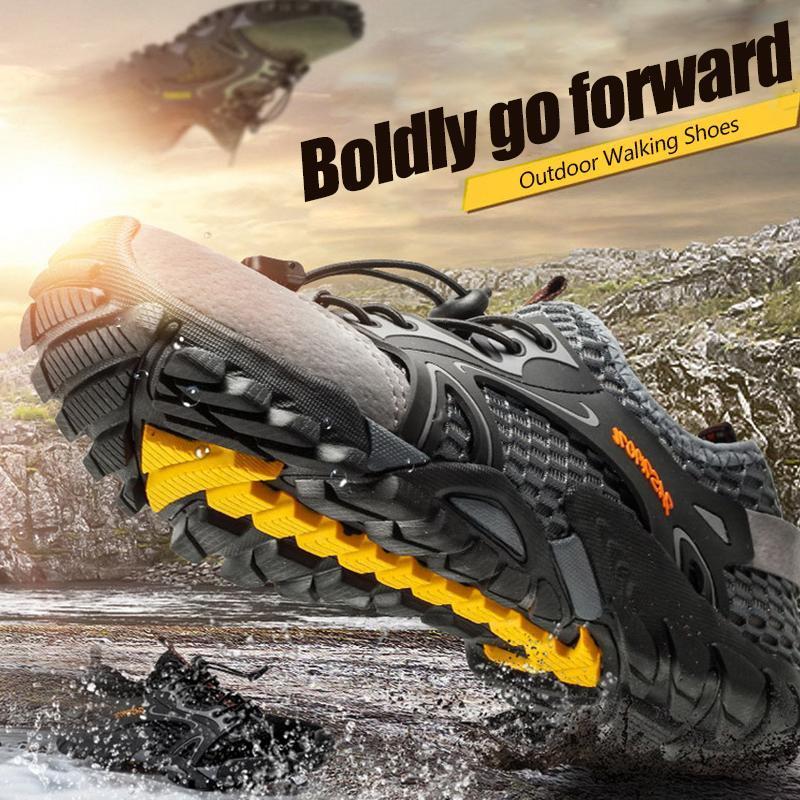 men's breathable mesh casual light outdoor hiking shoes