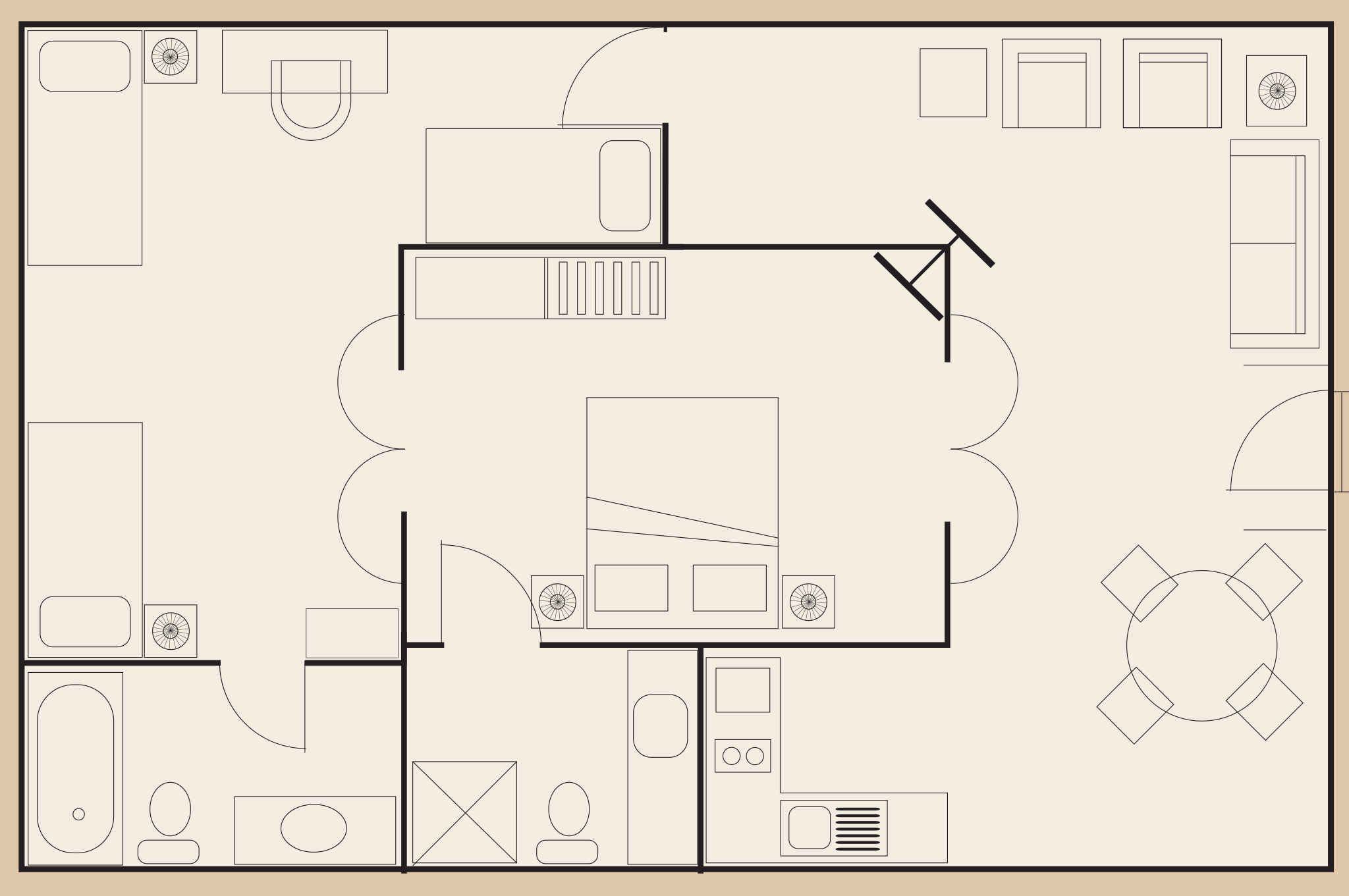 Cable Beach Club bungalow 125 layout