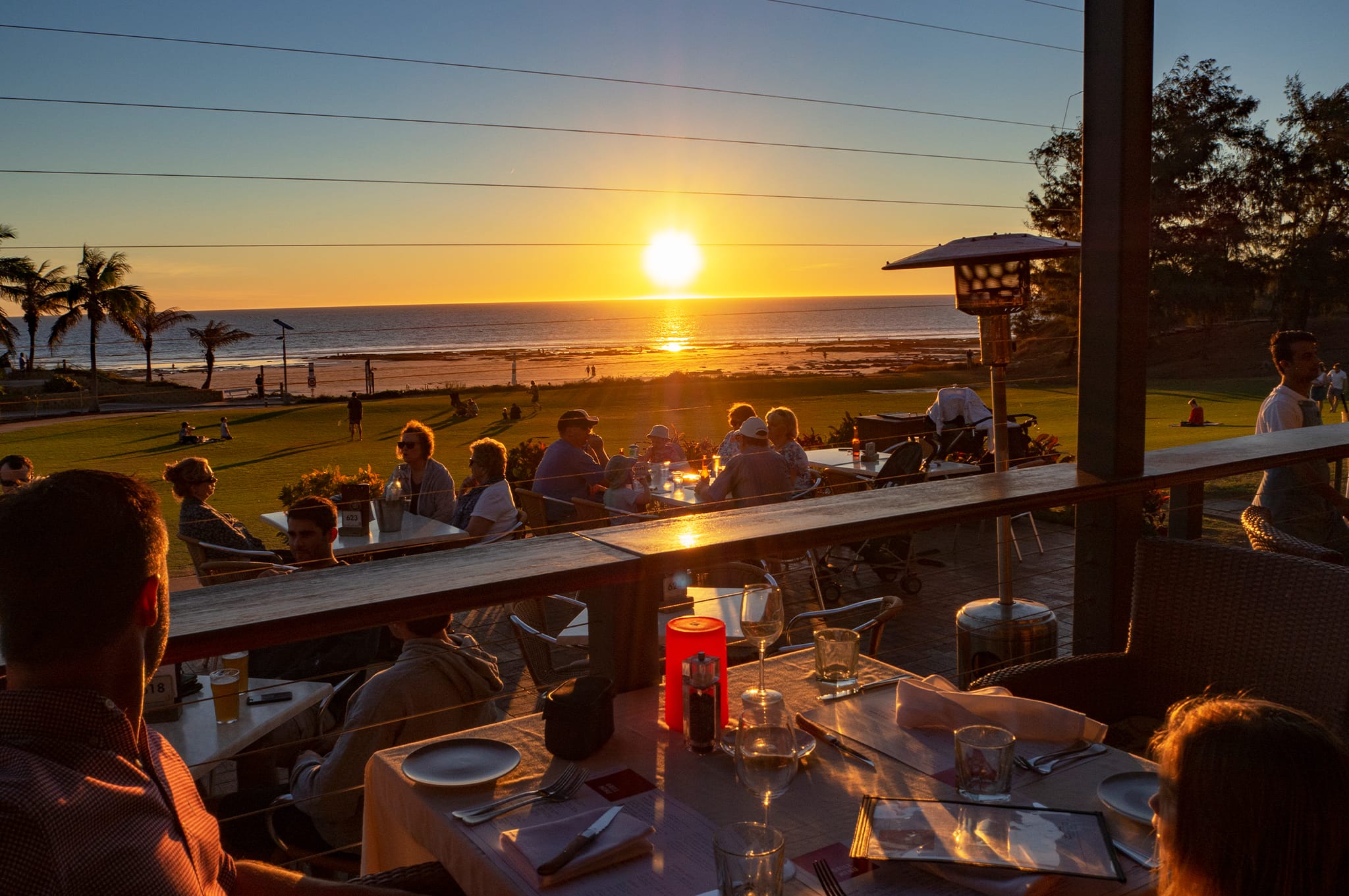 Cable Beach Club sunset bar and grill view