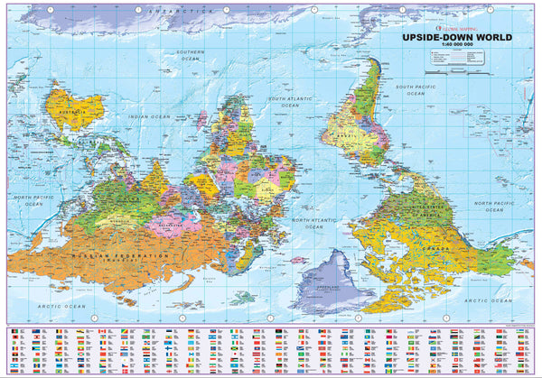 Upside Down World Map Upside Down World Map | Shop Mapworld