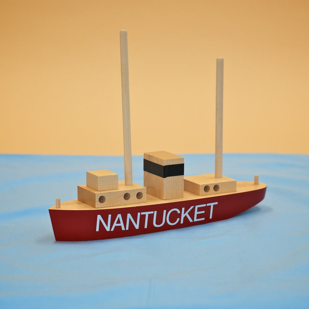 Wooden Toy Boat Wooden nantucket light ship