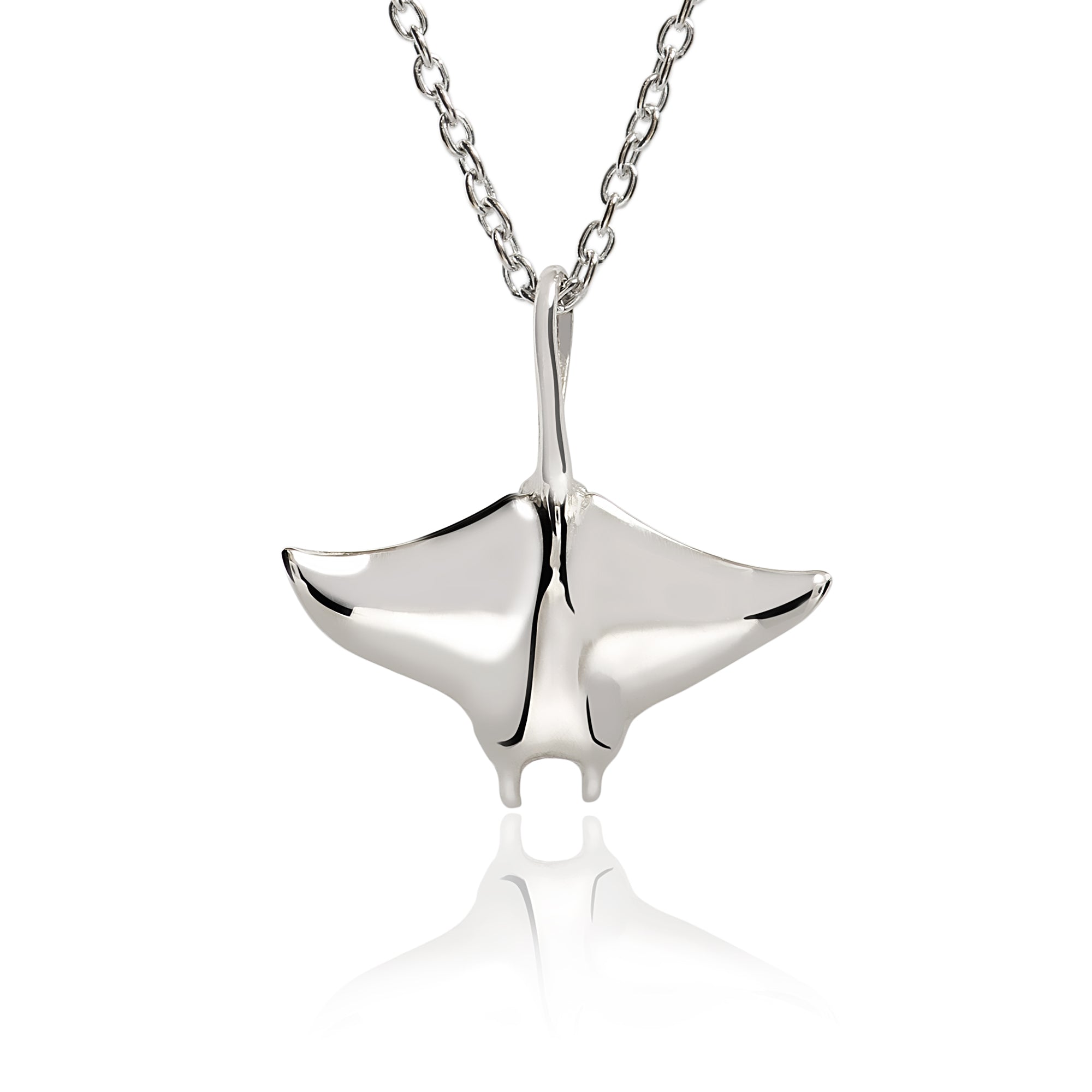 ocean necklace stingray charm Stingray necklace sea animal monogram stingray personalized necklace initial necklace initial charm 