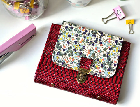 organiseur planner rouge bordeaux simili cuir dragon et liberty wiltshire berry 