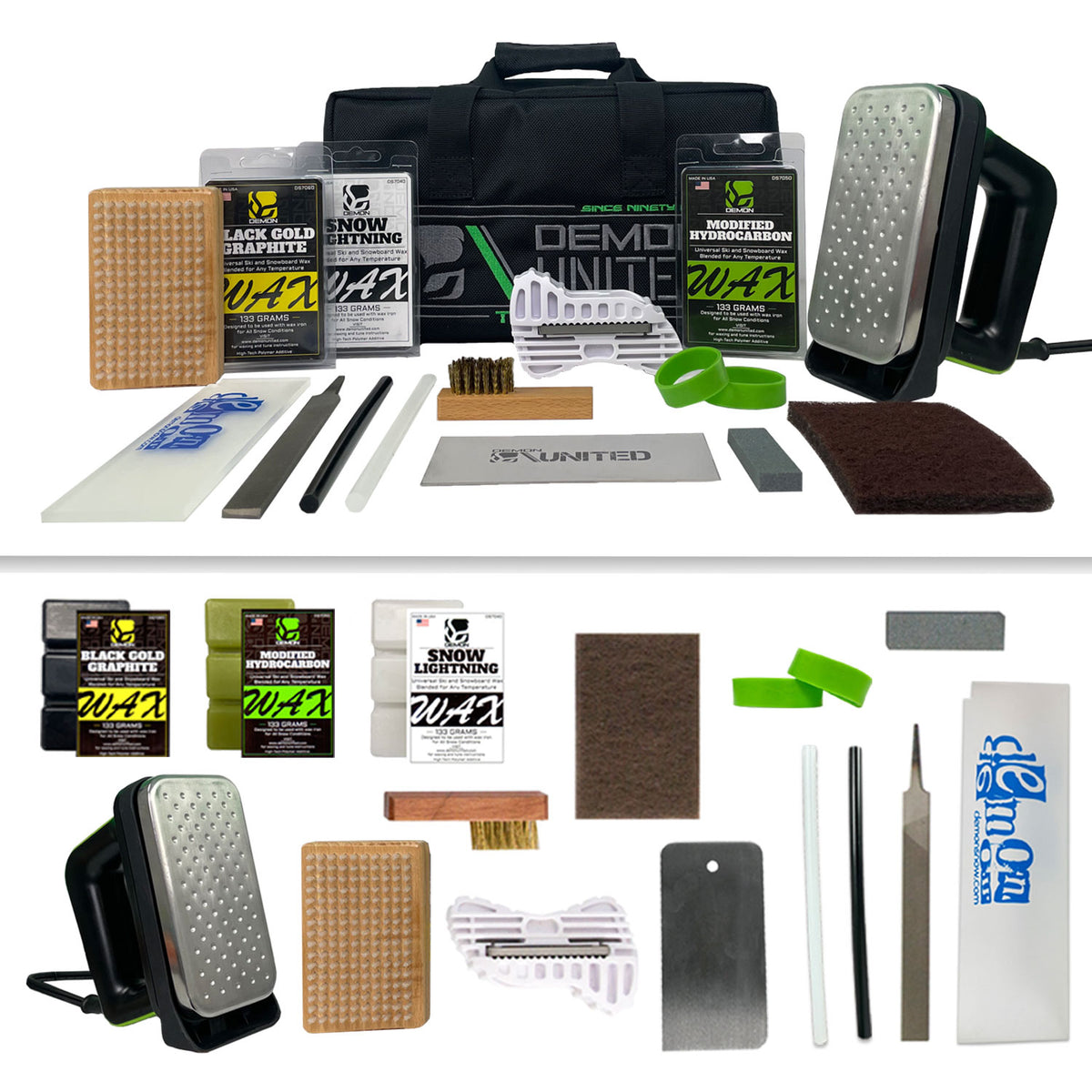 Demon Podium Ski Tune Kit Iron and Premium Universal Wax Kit
