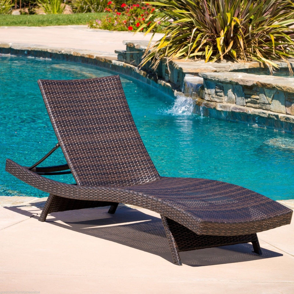 Lakeport Outdoor Adjustable Chaise Lounge Chairs (Set of 4) | Great