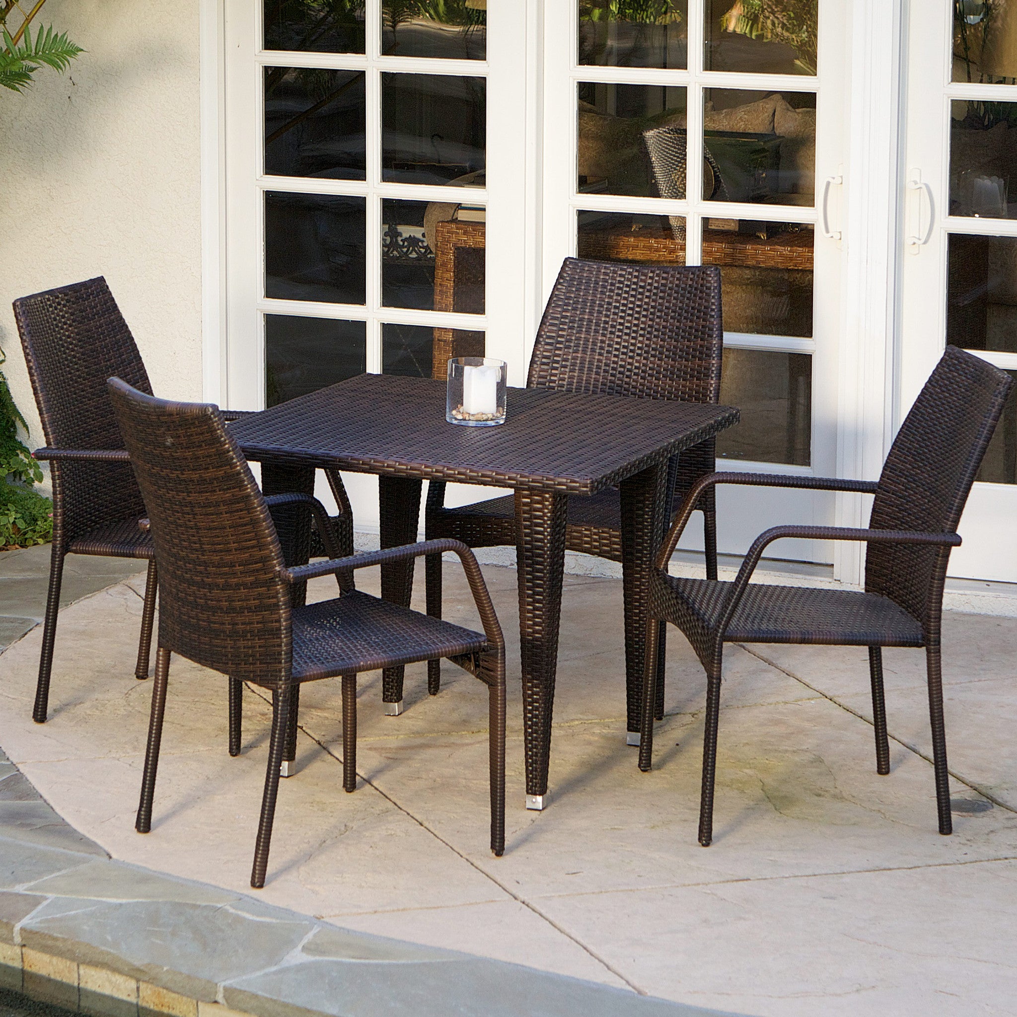 Michael 5 Piece Outdoor Wicker Dining Set | Great Deal Furniture