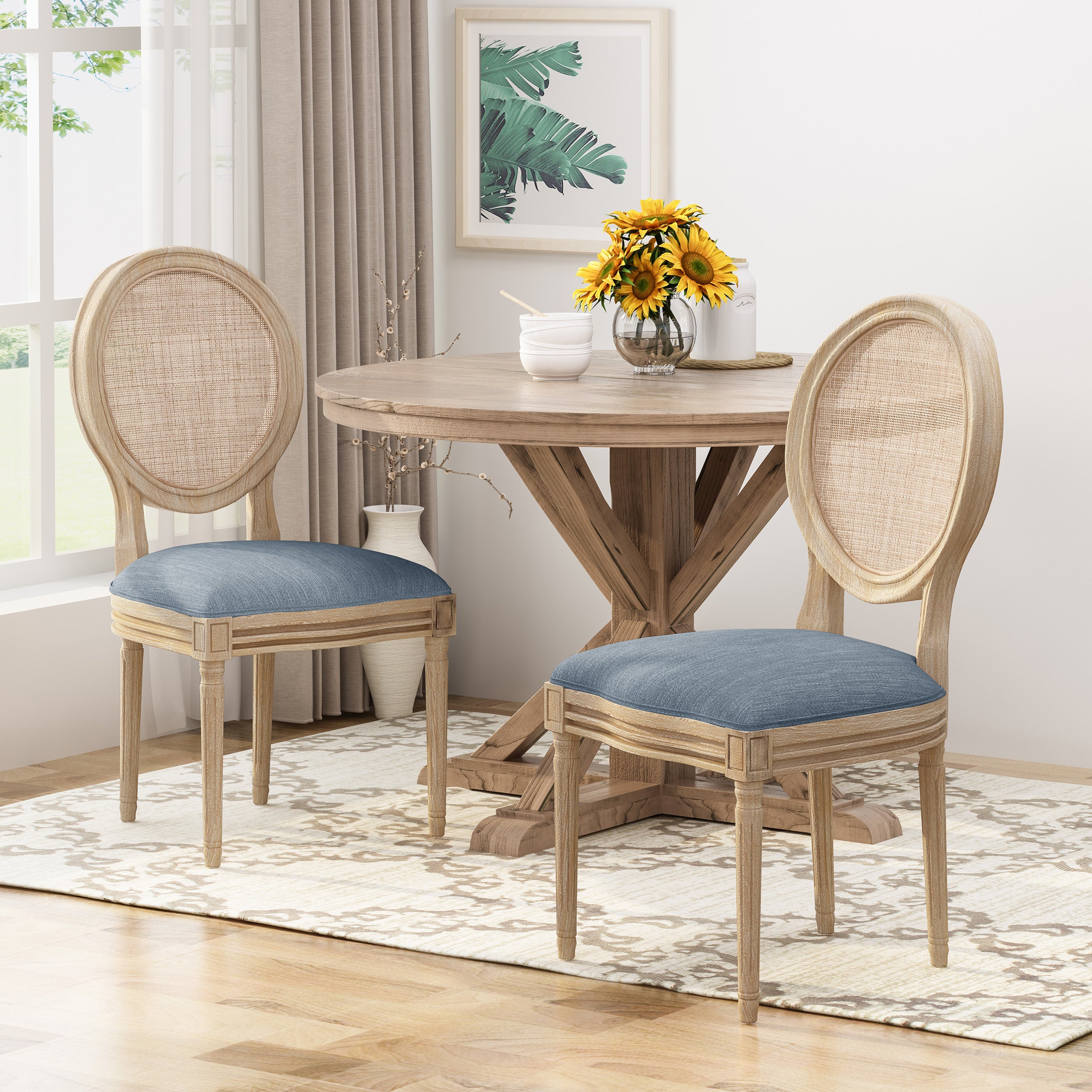 oval cane back dining chairs