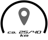 Einer der Vorteile des E-Scooter Shift iQ: Reichweite 25 bzw 40 km