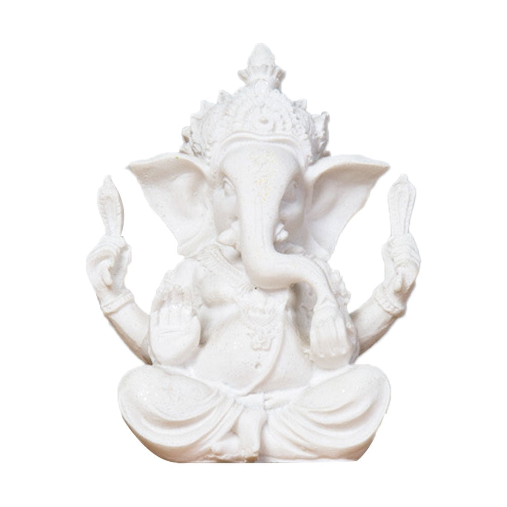 1pc Sandstone Ganesha Statue Sculpture Handmade Figurine Miniatures Home Decor - Lord Sri Ganesha