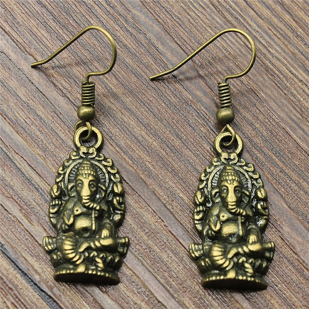 Ganesha Charm Dangle Earring  Charming Drop Earring - Lord Sri Ganesha