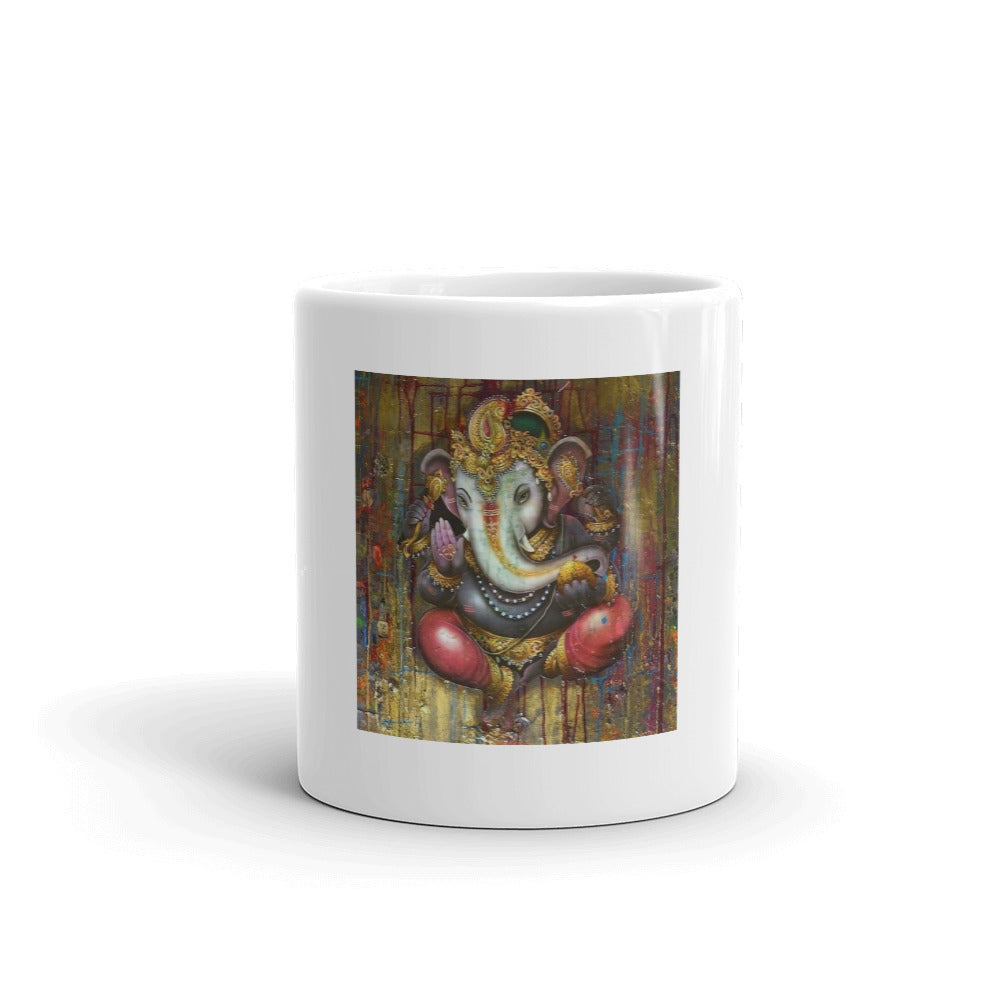 Lord Ganesha Wooden Backdrop Mug - Lord Sri Ganesha