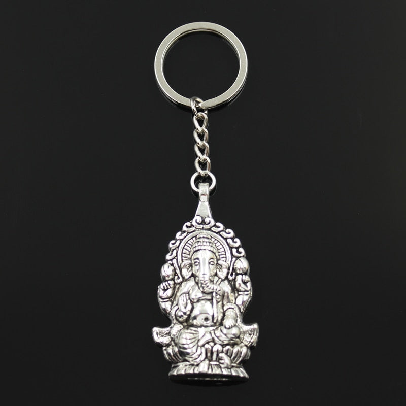 Lord Sri Ganesha Keychain Pendant 62*32mm Car Key Chain Ring Holder - Lord Sri Ganesha