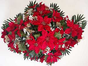 Christmas headstone flower arrangement