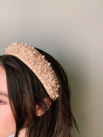 Peach Pearl Headband- Llani