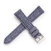 18mm 20mm 22mm Quick Release Wool / Leather Backed Watch Strap - Blue Tweed