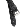 18mm 20mm 22mm Quick Release Wool / Leather Backed Watch Strap - Charcoal Gray Tweed