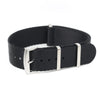 20mm 22mm SLIM Seat Belt Nylon Watch Strap - Black