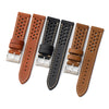 20mm 22mm Quick Release Rally Racing Leather Watch Strap