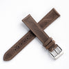 18mm 19mm 20mm 22mm Quick Release Genuine Leather Watch Strap - Grey Brown