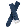 18mm 20mm 22mm Quick Release Suede Leather Watch Strap - Blue