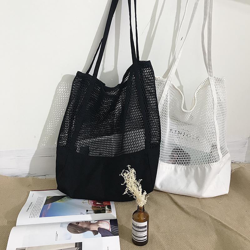 korean mesh tote bag