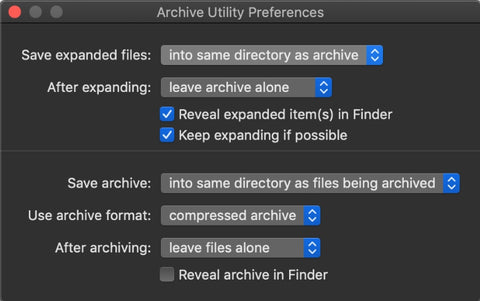 Unzipping files on MacOS