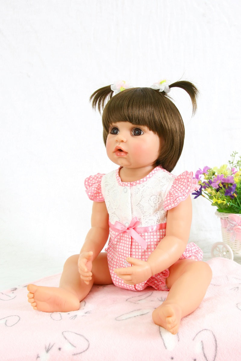 full bodied silicone reborn baby girl doll