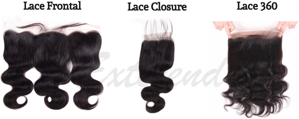 Lace frontal Lace closure Lace 360 quelles sont les differences extension cheveux naturels exteeend