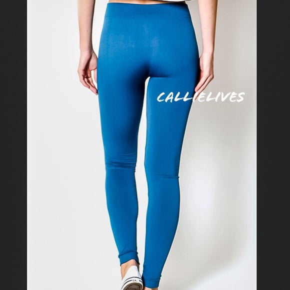 electric blue workout leggings