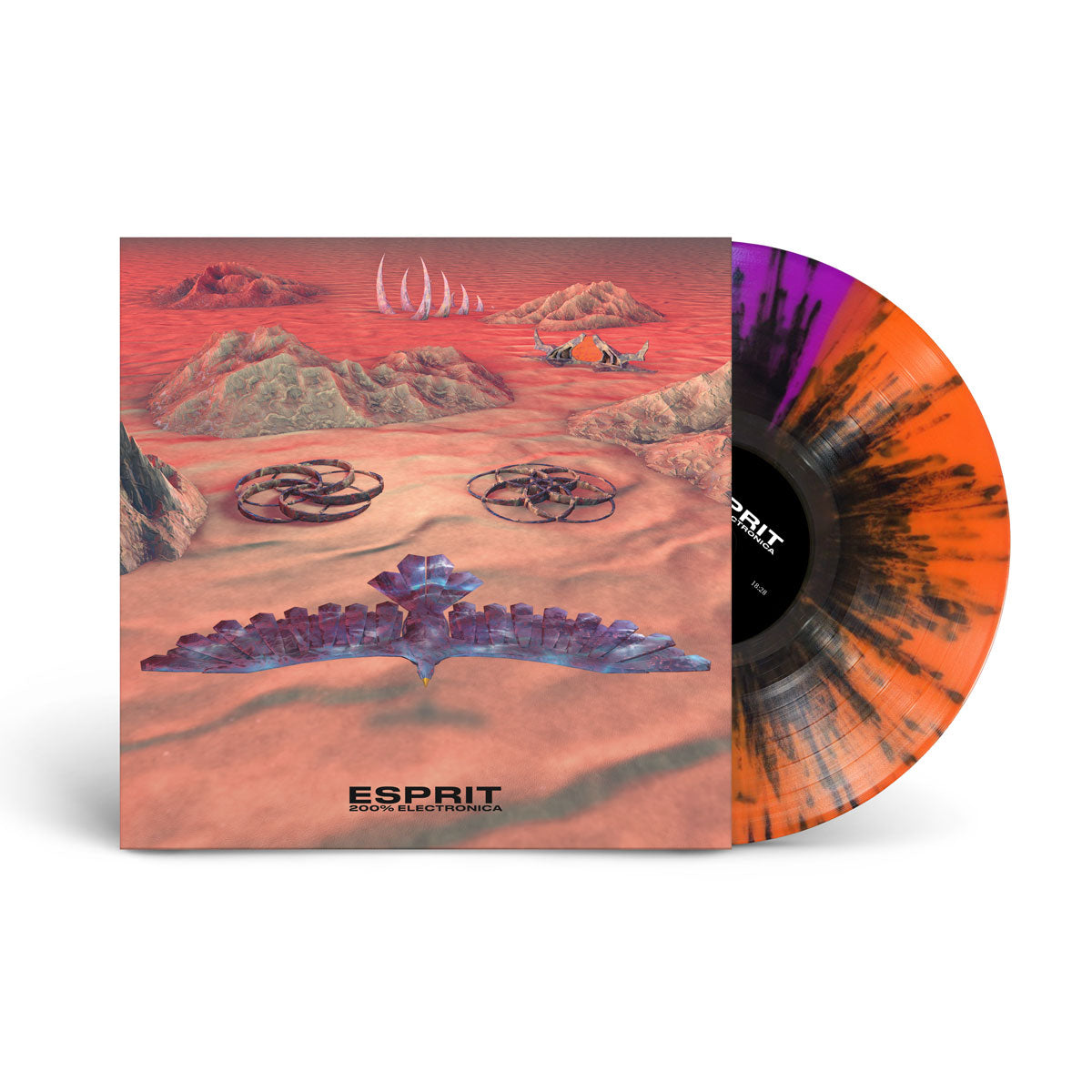 ESPRIT空想 - 200% Electronica LP on Orange + Purple half/half w/ Black Splatter Vinyl - karakreativ