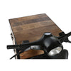 Chest of drawers Home ESPRIT Brown Black Iron Mango wood Motorbike Loft Worn 100 x 68 x 105 cm