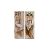 Painting DKD Home Decor Lady Beige Lacquered (2 pcs) (40 x 2 x 120 cm)