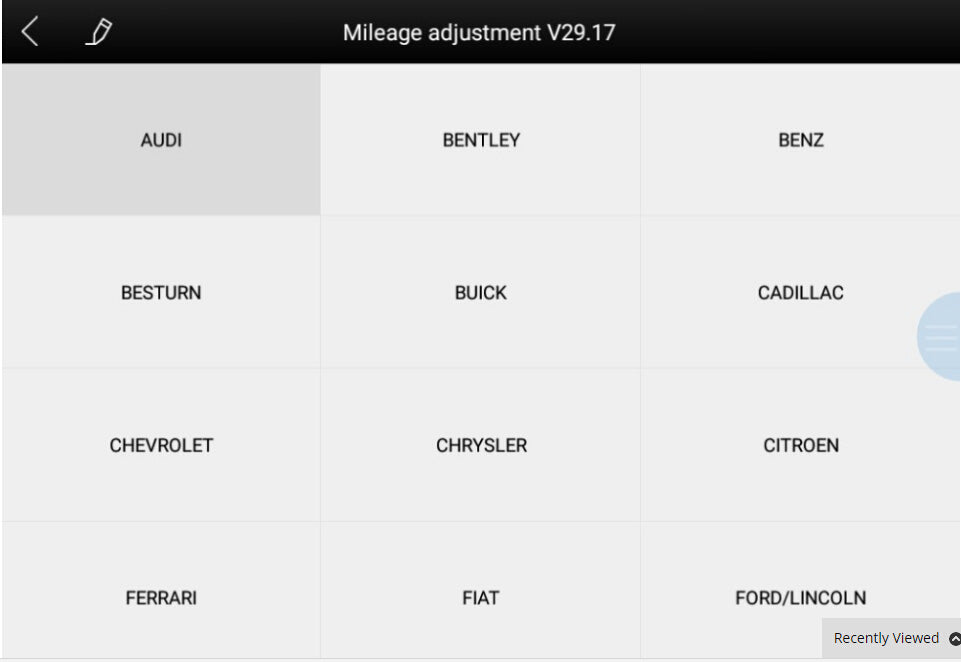 Mileage Adjustment