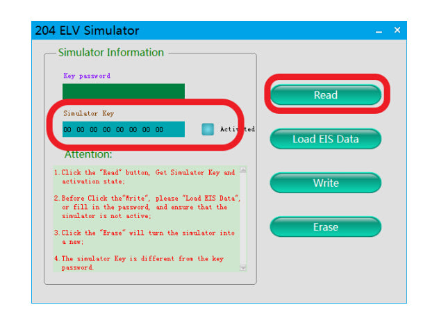 Click“ELV”，enter“ simulator”
