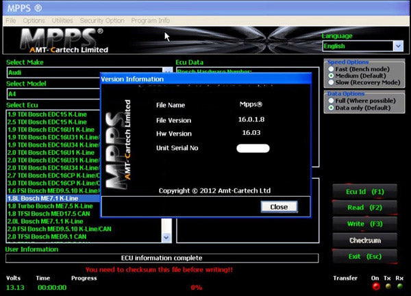 MPPS V16.1.02 Software