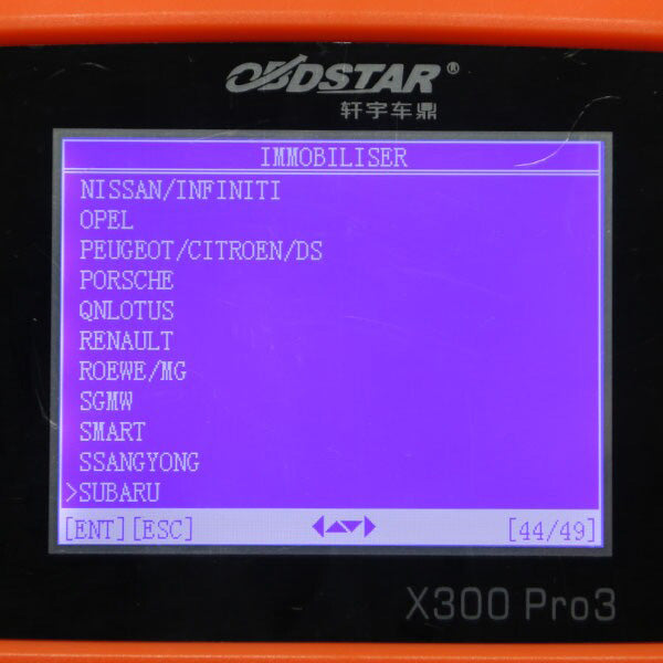 OBDSTAR X-300 PRO3 Software Display: